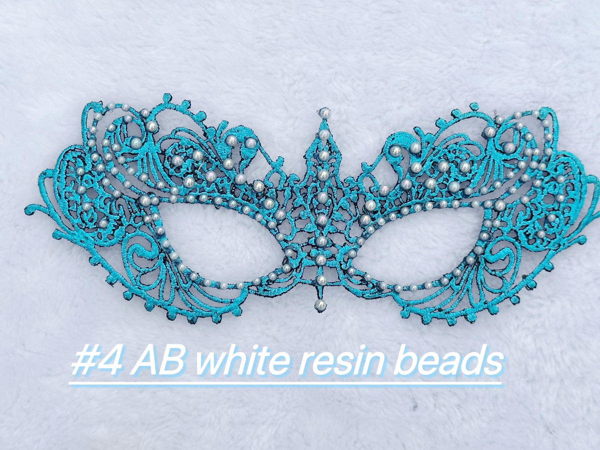 Turquoise Color Masquerade Mask, Rhinestone Venetian Eye Mask, Lace Costume Mask, Mardi Gras, Carnival, Prom, Halloween