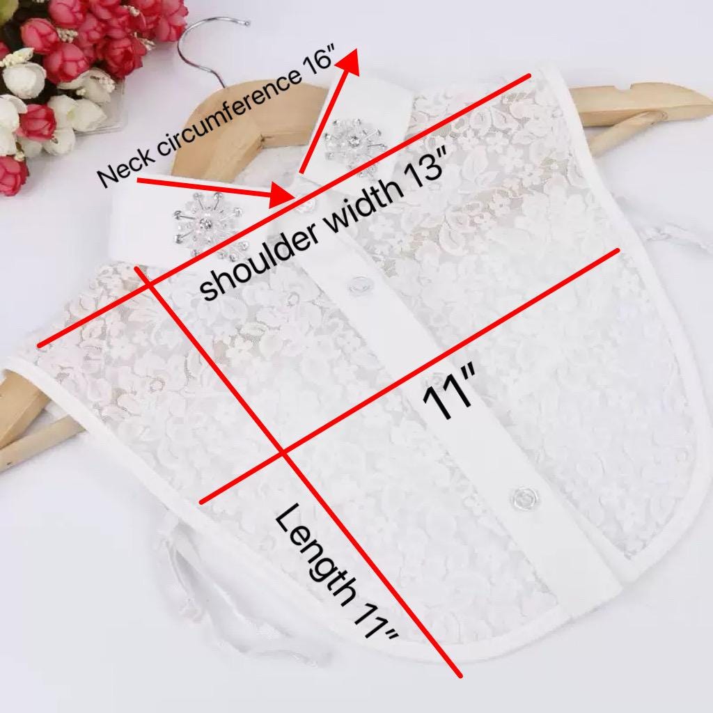 Vintage Lace Detachable Collar: Women's Half Shirt Collar