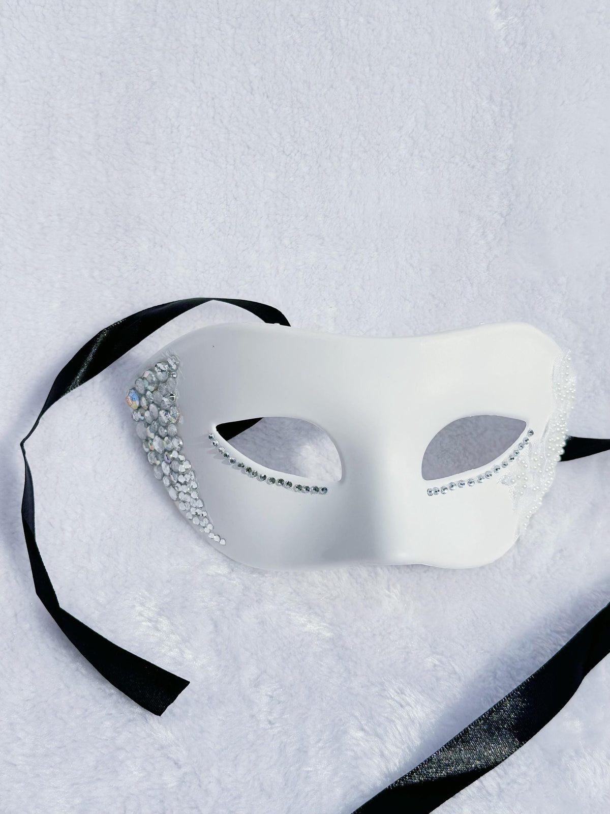 Rhinestone Masquerade Mask: Venetian Style Lace Mask, Mardi Gras Ball