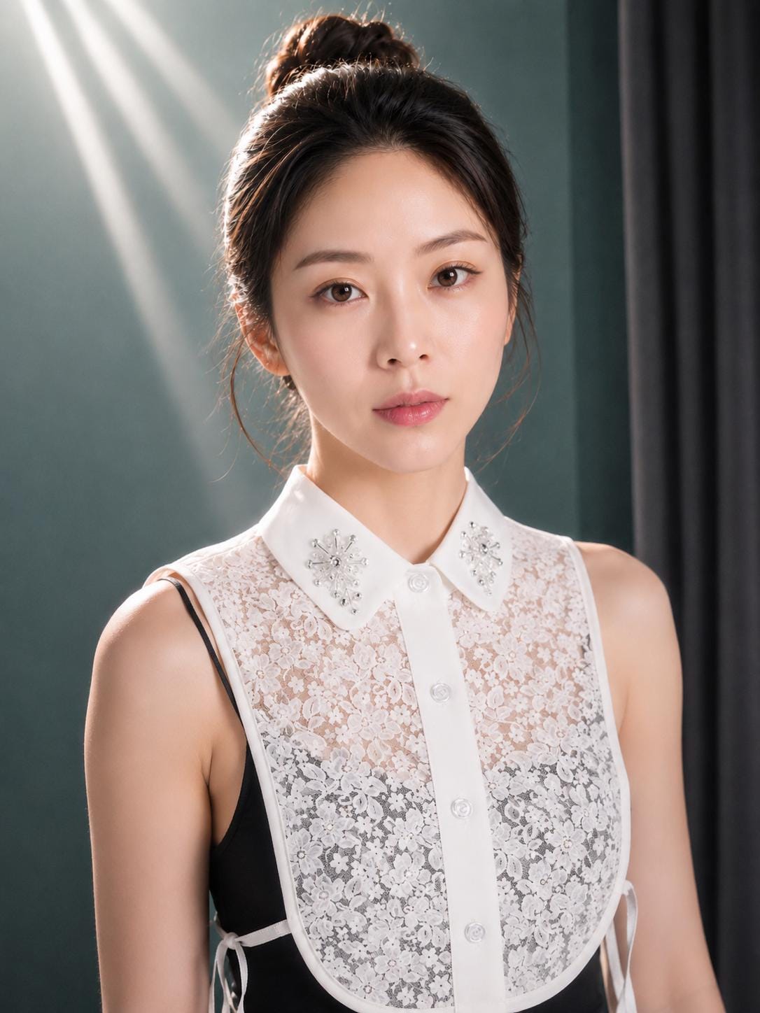 Vintage Lace Detachable Collar: Women's Half Shirt Collar