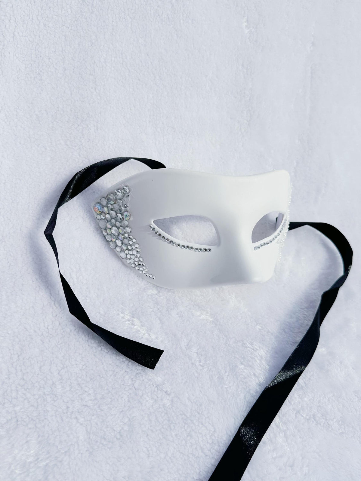 Rhinestone Masquerade Mask: Venetian Style Lace Mask, Mardi Gras Ball