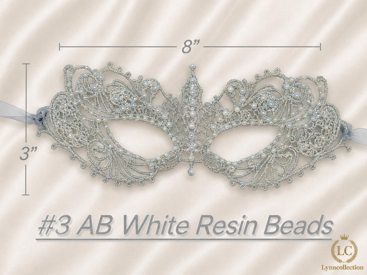 Gray Color Lace Masquerade Mask, Halloween party mask, Rhinestone masquerade mask