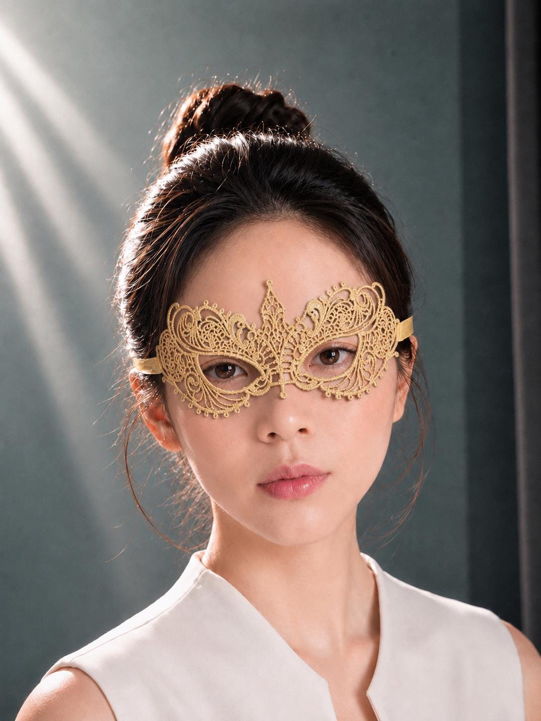 Luxury Masquerade Mask Womens Lace Eye Mask for Ball Proms and Party, Halloween Party